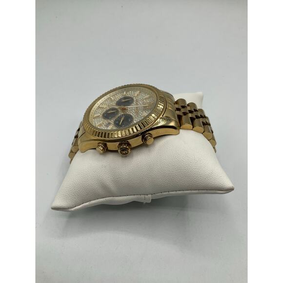 Michael Kors Gold Pave Lexington Watch, about 44mm - Picture 3 of 8
